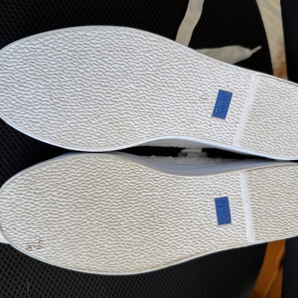 Keds bridal wedding shoes platform tennis shoes white glitter size 7 1/2 - Picture 7 of 8